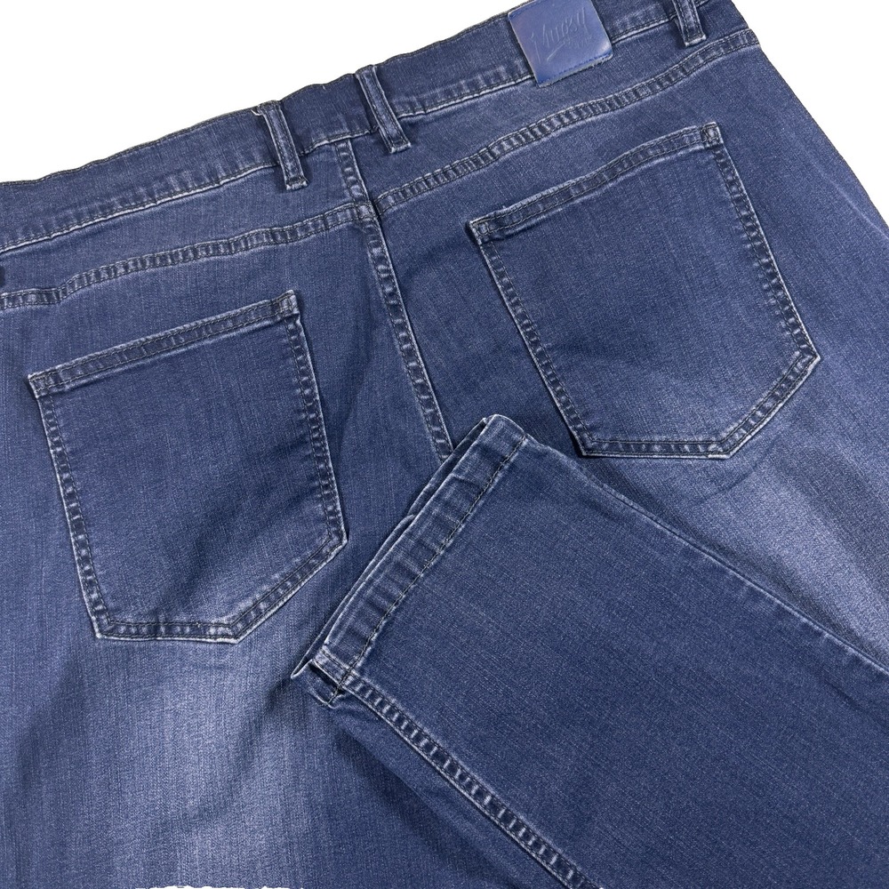 Mugsy Fultons Jeans Mens 38x31 Dark Wash Slim Straight Stretch Denim
